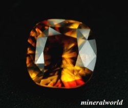 画像1: 天然ネオン・オレンジカシテライト＊2.652ct＊中国産＊無処理＊日独宝石研究所のソーテイング付き