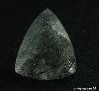 天然フェルスパー（アルバイト）＊黒色針状インクルージョン入り＊3.47ct＊パキスタン産＊日独宝石研究所のソーテイング付き