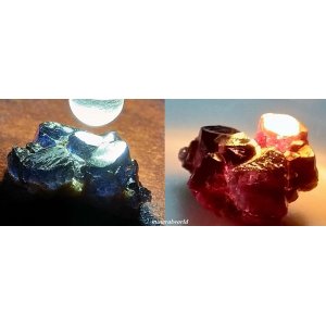 画像: 珍しい＊天然スピネル結晶(双晶)＊透過光でコバルトブルー色＊スリランカ産＊5.99ct＊無処理