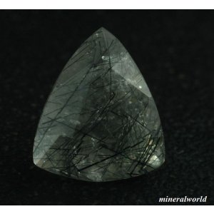 画像: 天然フェルスパー（アルバイト）＊黒色針状インクルージョン入り＊3.47ct＊パキスタン産＊日独宝石研究所のソーテイング付き